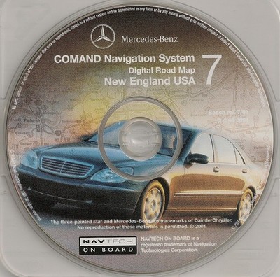 2000-2002 Mercedes S600 S500 S430 S55 Navigation Map #7 ME VT NH MA CT RI NY NJ