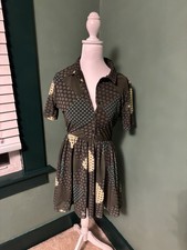 Urban Outfitters Multicolor Patchwork Short Collared Shirt Dress Short Sleeve S