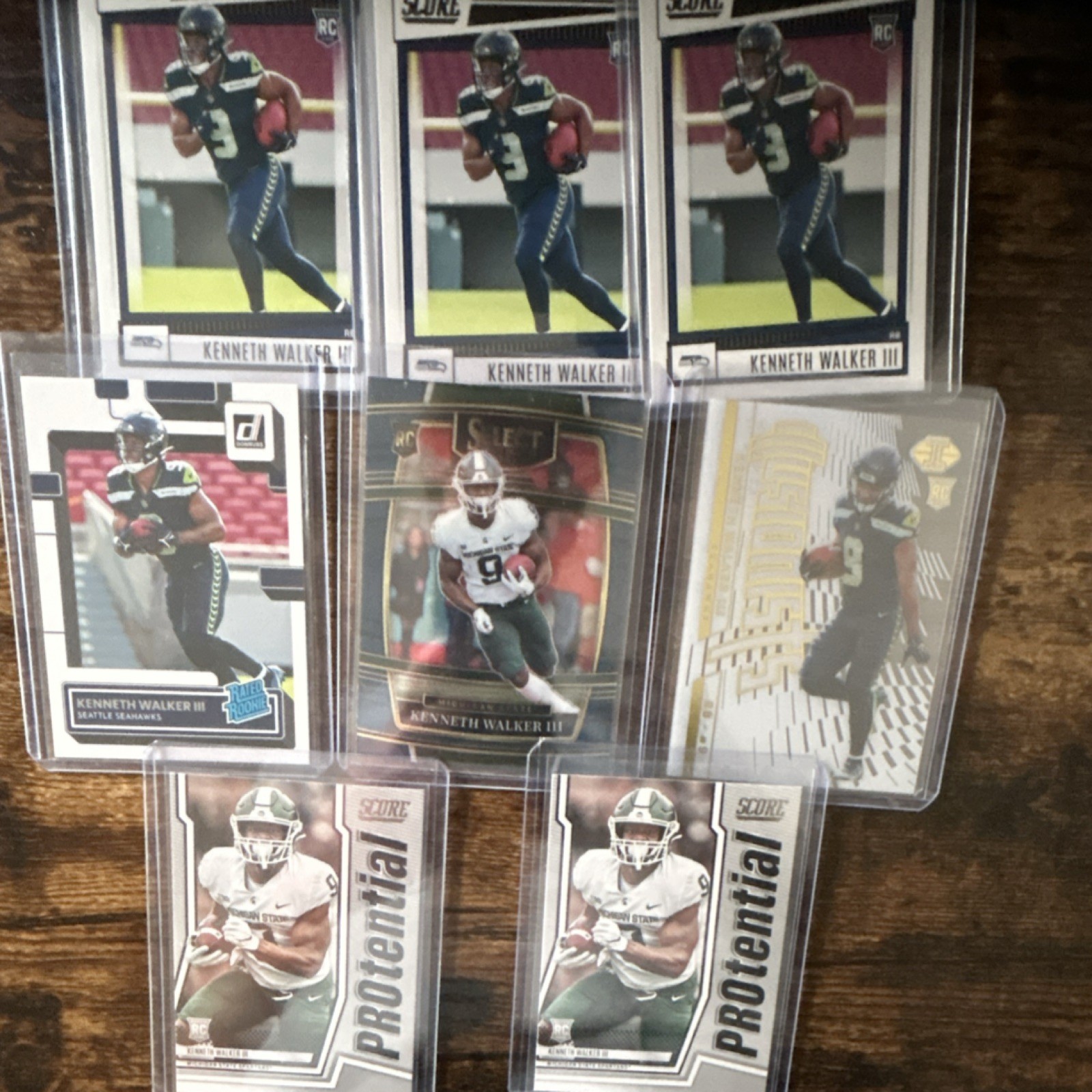 2022 Kenneth Walker III Rookie SUPER BOWL 8 Card Lot Seattle Seahawks