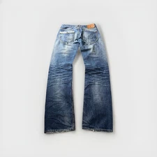 Japanese Natural Selection Selvedge V Stitch Indigo Blue Mens Jeans 31x34