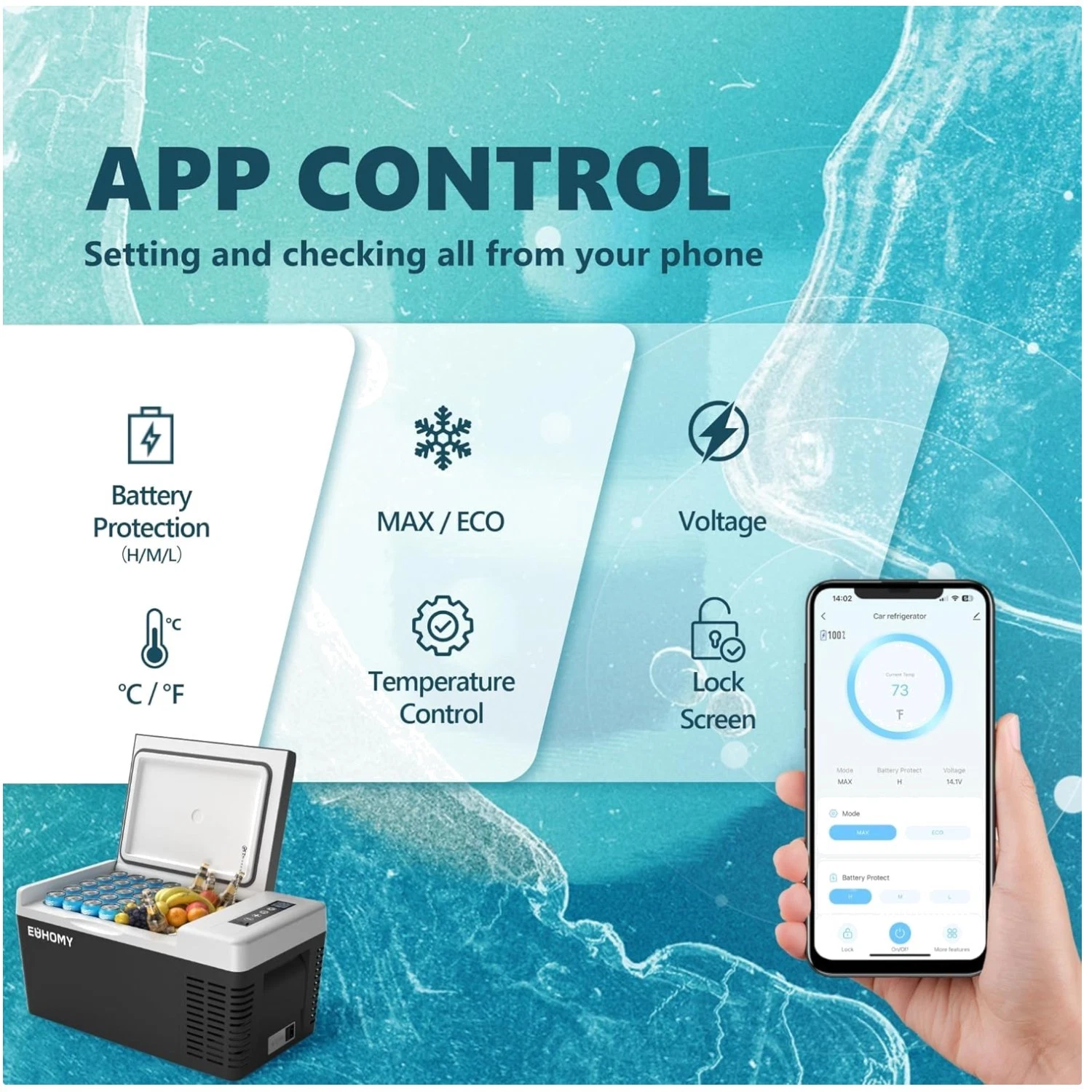 Compact 18L Electric Cooler with APP Control, Frost Free
Opens in a new window or tab