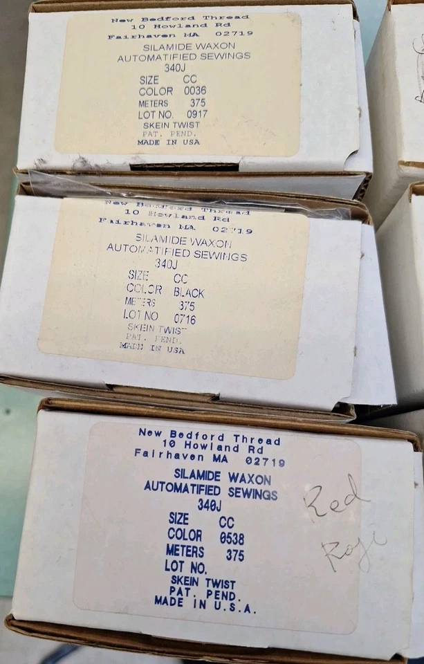 New Bedford Thread- Silamide Waxon Automatified Sewings Lot Of 44 SKEINS 375 Mtr - Image 2 of 4