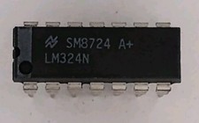 National Semiconductor LM324 Series LM324N SM8724A+ 14-Pin DIP Through-Hole IC