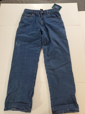 Smith's Workwear Fleece Lined Jeans Mens 32x32 Blue Denim Relaxed Fit Warm