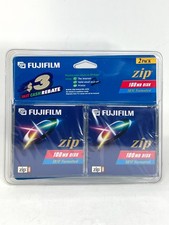 NOS 2-Pack FujiFilm 100mb Zip Drive Disk IBM Formatted Factory Sealed Fuji Film