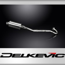 Silenziatore inox ovale 225 mm scarico completo Kawasaki KLR650A 87-07 KLR650B 89-92 