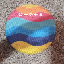 ONN Portable Bluetooth Speaker Multicolor USB-C SD Card 3.5mm Jack Round