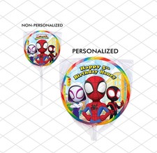 Custom Spidey Amazing Friends Sticker Label Birthday Party Favor Bag Super hero