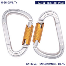 2Pcs 25KN Auto Locking Carabiner Clips Heavy Duty for Rock Climbing Hammock