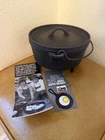 Vintage Lodge Cast Iron Dutch Oven 8” With Legs, Handle No. 8 USA