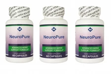 3 Pack of NeuroPure Advanced Health Supplement 180 Capsules Genuine Neuro Pure