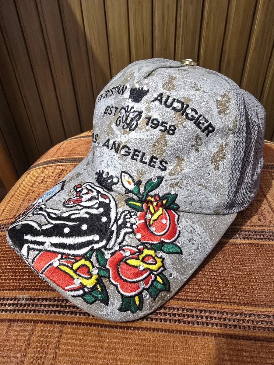 【クリスチャンオードジェー】キャップ 刺繍 メタルボタン　帽子　ヴィンテージ 25+ Christian Audigier Men's Hats for sale | Updated Oct 2026