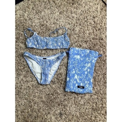 TRIANGL Inesa Marina Floral Smocked Bikini Set womens size XXS