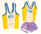 Vintage 1981 Jogging Barbie Ken #3986 European Exclusive Replacement Outfits