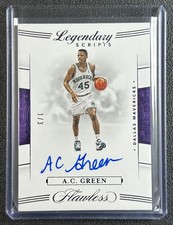 A.C. GREEN 2019-20 PANINI FLAWLESS #LS-ACG LEGENDARY SCRIPTS AMETHYST AUTO 1/3