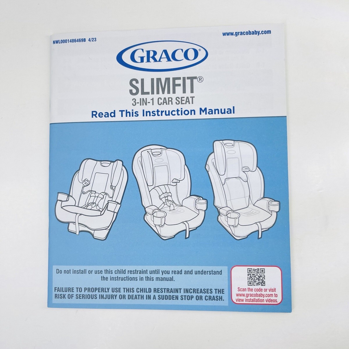 Graco 2023 Slimfit in CarSeat Instruction Manual