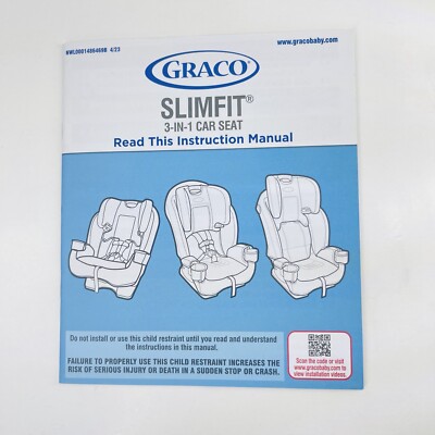 Graco 2023 Slimfit in CarSeat Instruction Manual