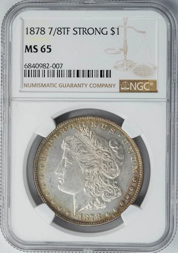 1878 7/8TF Morgan Silver Dollar $ Strong MS65 NGC 949957-25
