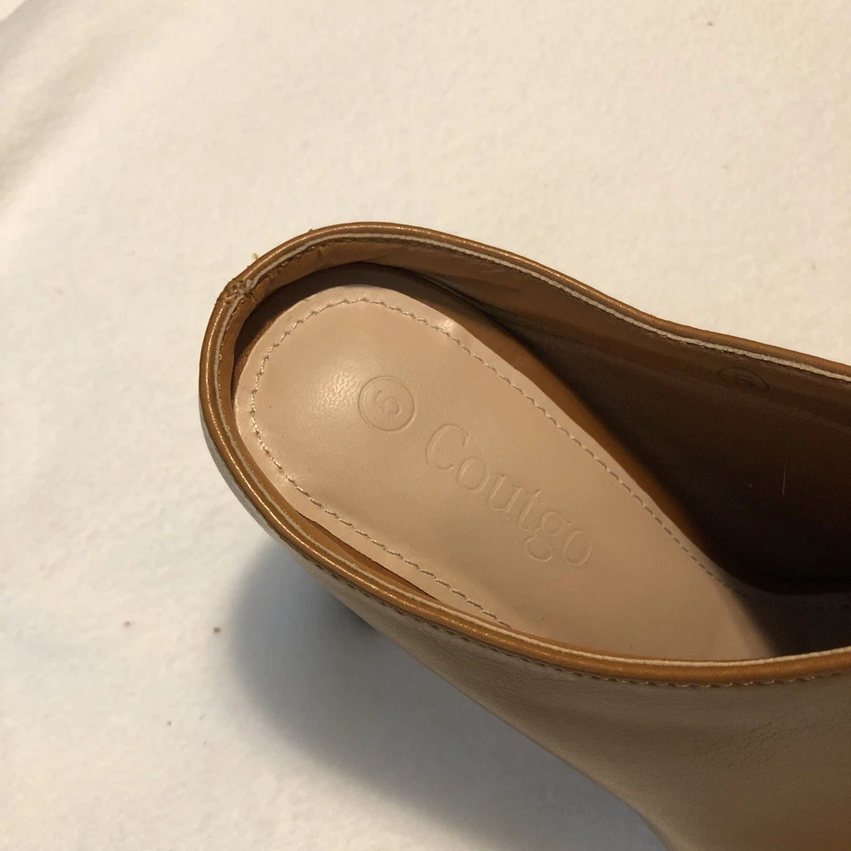 Tacones Coutgo Punta Cerrada Tacón Mula Piel de Serpiente Talla 5 Foto 3 de 4