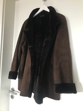 Lammfelljacke edles Damen-Luxusmodell 100% Merinofell in warmen Braun, ungetrage