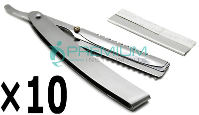 10× UPDATED REVISED Razors Barber Stainless Steel Instruments