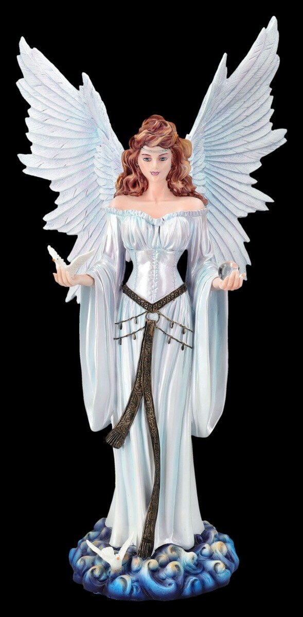 Angel Figure with Doves - Heavenly Peace - Patron Saint Angel Statue