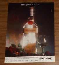 Seltene Werbung SCHLADERER HIMBEERGEIST - Alle guten Geiste 1990
