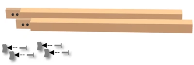 Prak-TISCH Modellbahntisch / Unterbau Beine-Set 70cm / 80cm