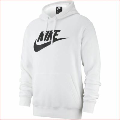 nike club hoodie wit