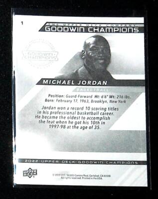 2022 Upper Deck Goodwin Champions #1 Michael Jordan | eBay