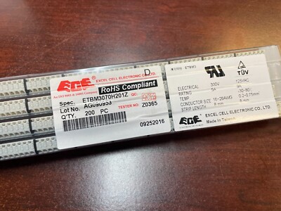 QTY-10 ECE ETBM3070H201Z PCB Terminal Block 7-Way, 300V, 5A, 16-26AWG
