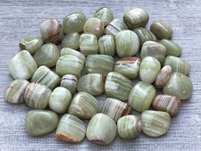 Piedras caídas de ónix verde grado A++, 0,75-1,25" ónix verde caído, elige un peso