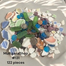 Assorted Sea Glass And Pottery