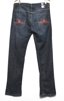 J.LINDBERG PEO BLUE MENS REGULAR FIT SLIM LEG STRETCH DENIM JEANS W34 L34