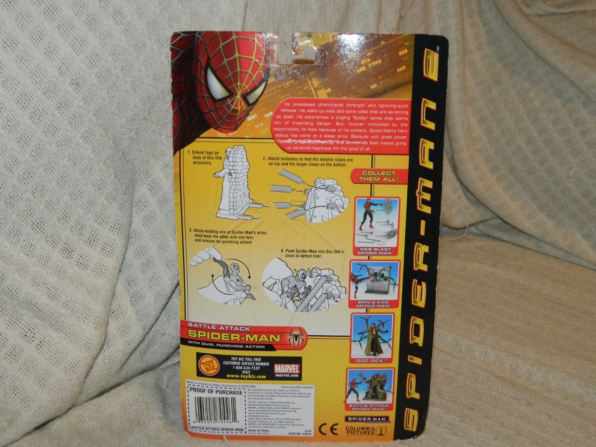 2004 ToyBiz Spider-man 2 Battle Attack Spider-man & Doc Ock