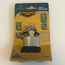 Commando Lock CL1100 Keyed Silver Padlock, Boron Shackle, Military Grade
