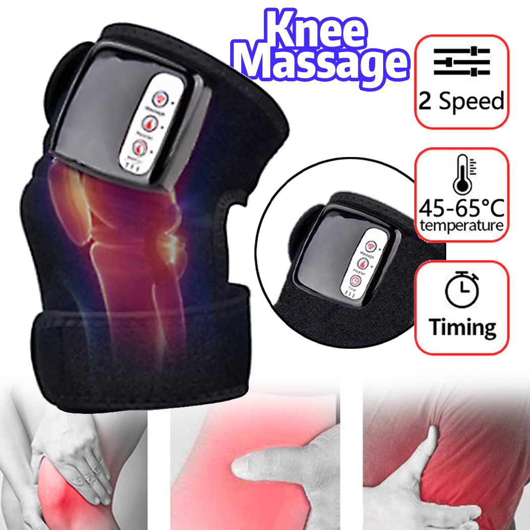 Electric Heating Vibration Knee Joint Pad Legs Massager Therapy