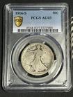 1916-S Walking Liberty. PCGS Gold Seal AG03. 508k minted.