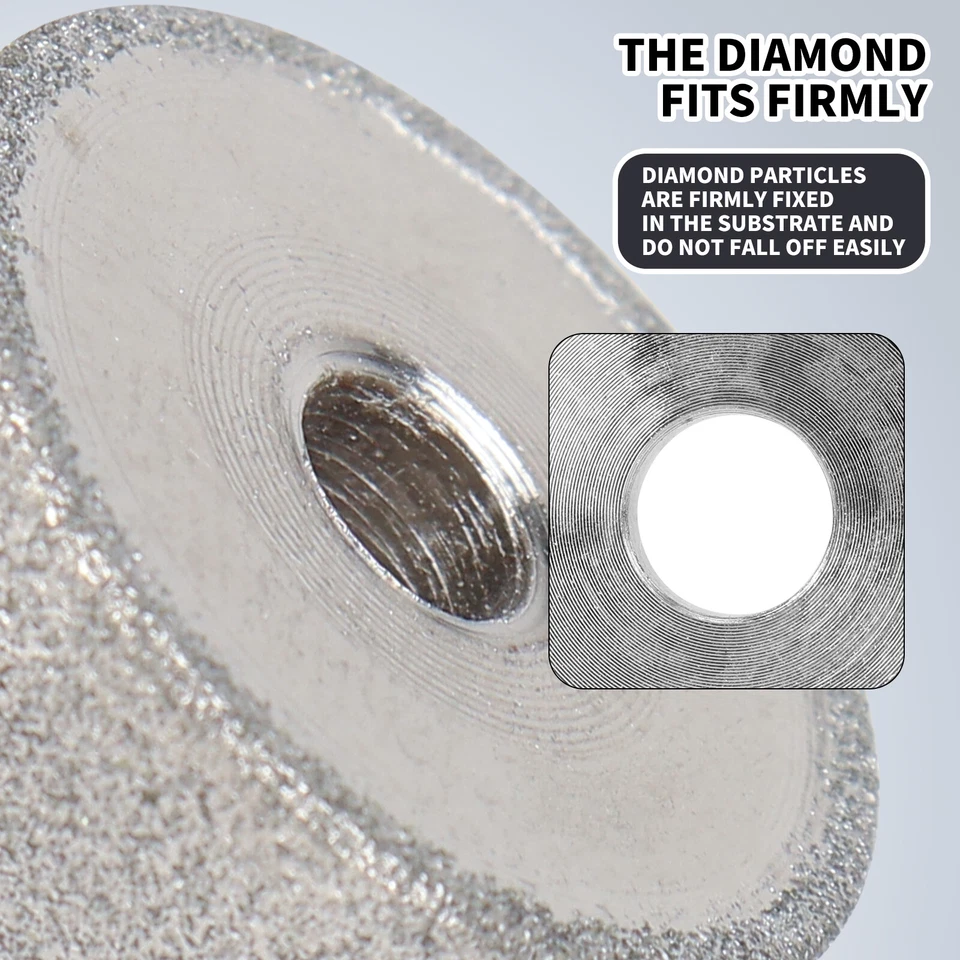 20mm Diamond Grinding Wheel with 1/8" Mounting Mandrel for Drill Die Grinder - Image 4 of 4
