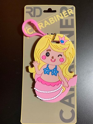 MERMAID LUGGAGE TAG GIRLS ACCESSORY SCHOOL BAG ID TAG BRAND NEW PINK
