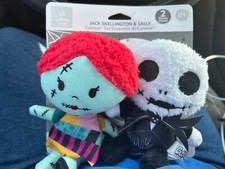 Disney Baby Jack Sally Nightmare Before Christmas Cuteeze Stuffed Toys NWT Set 