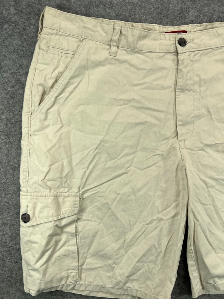 Merona Cargo Shorts Mens 42 Khaki Utility Pockets 10" Chino Casual Workwear 1 - Image 3 of 4