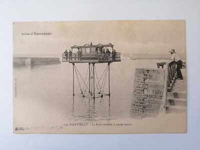 cpa 35- SAINT MALO an Bord der ROLANT PONT Railway Bac au NAYE de SAINT SERVAN