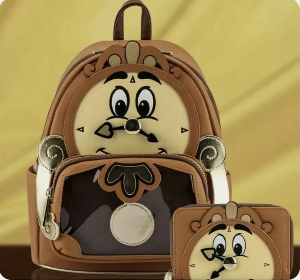 ✓ Disney Loungefly ⭐ LA Con Beauty & Beast Cogsworth 