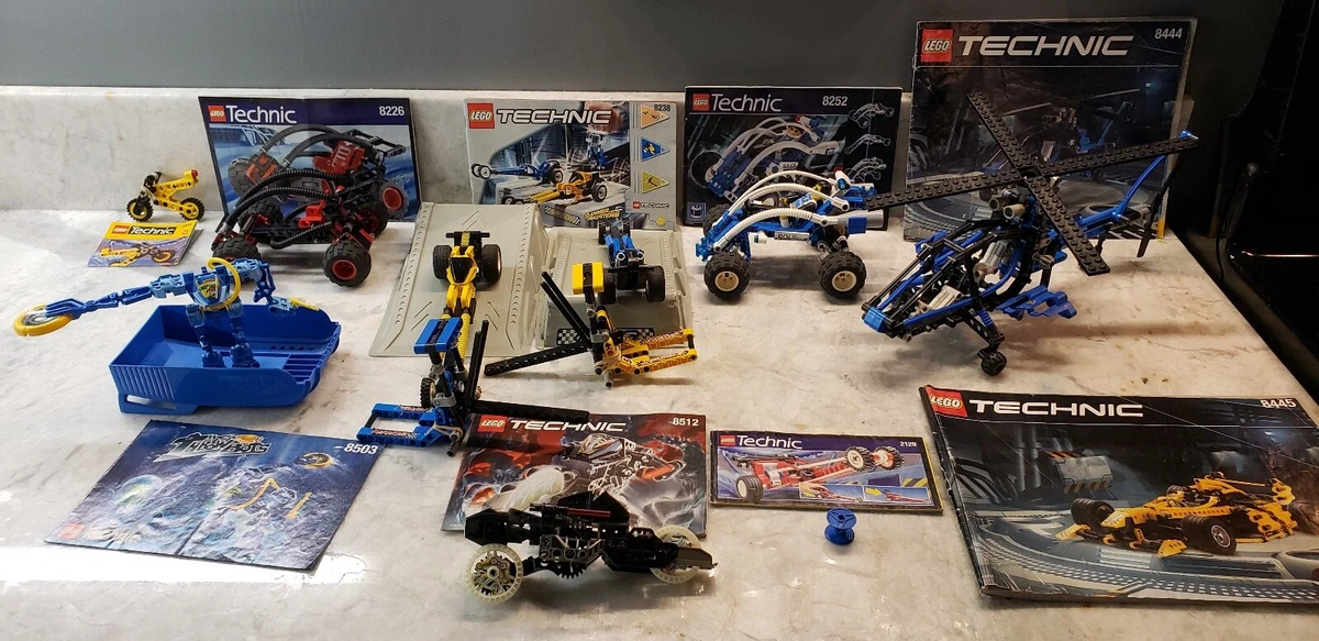 7 Vintage Lego Technics 2129 2544 8226 8238 8252 8444 8445 8503 8512