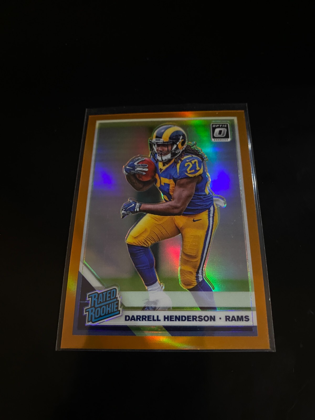 Darrell Henderson 2019 Donruss Optic Orange Prizm /199 RC Rams 160