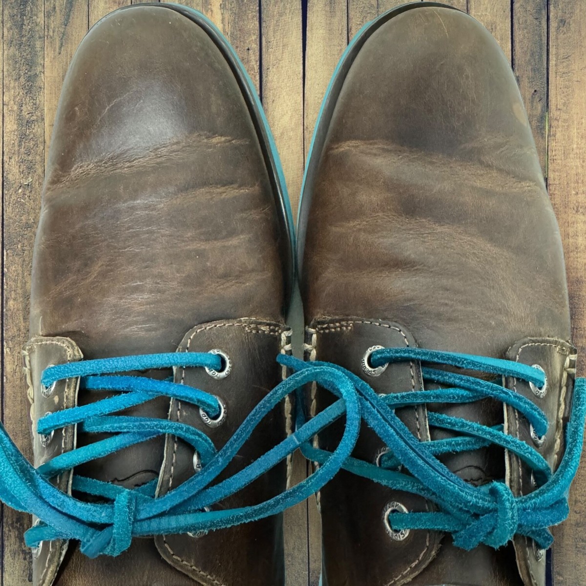 Sperry Top Sider Mens 8 M Dark Brown Leather Oxfords Blue  display picture 1