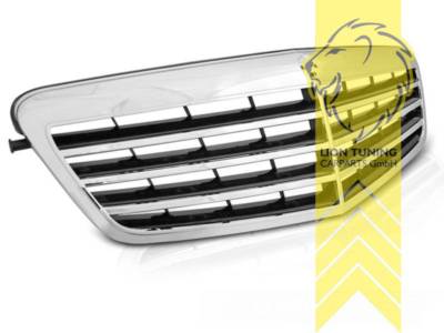 Sportgrill Kühlergrill für Mercedes Benz W212 E-Klasse schwarz chrom