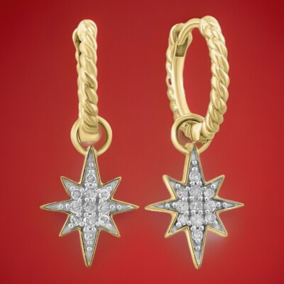 NEU! Effy Diamant Stern Ohrhänger / UVP 525 $
