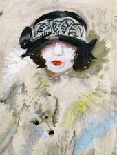 The Artist’s Wife – Otto Dix 1928 Art Print – Weimar Portrait in Fur and Hat